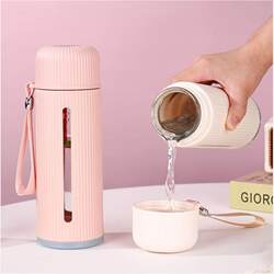 The Water Cup Is Unbreakable, the Tempered Glass Water Bottle Has a Unique Design, Is Beautiful, Is Drop-Resistant, High-Temperature Resistant, Simple and Portable for Outings