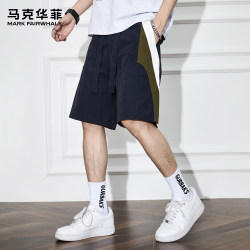 Mark Huafei trendy brand casual shorts men's new sports versatile summer light and cool quick-drying beach pants