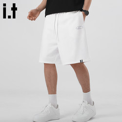 it izzue new shorts men's 2025 summer five-point pants white sports pants casual loose fashion pants A