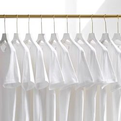 Short-Sleeved T-Shirt 100% Pure Cotton 2025 New Solid Color Unisex Sweat-Absorbent Breathable Summer T-Shirt Base Shirt