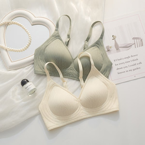 
Summer thin seamless underwear for women with large breasts showing small breasts z push-up soft support anti-sagging girls bra