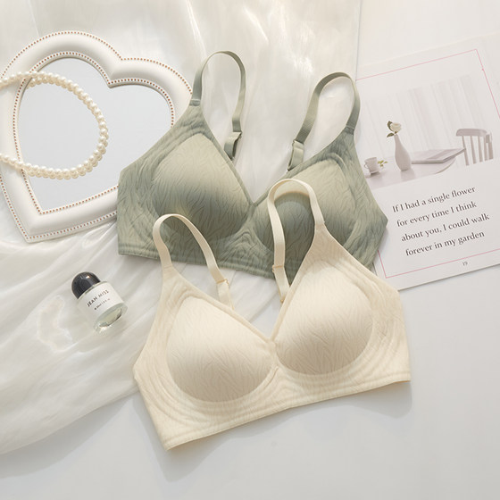 
Summer thin seamless underwear for women with large breasts showing small breasts z push-up soft support anti-sagging girls bra