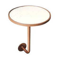 Coffee shop small round table milk tea shop wall mounted table Heytea marble deck side table side table fixed coffee table