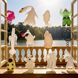 Color-Changing Roast Duck Pendant, Uv Temperature-Sensitive Internet-Famous Stress-Relief Toy, Sun Protection Keychain, Children's Toy Doll