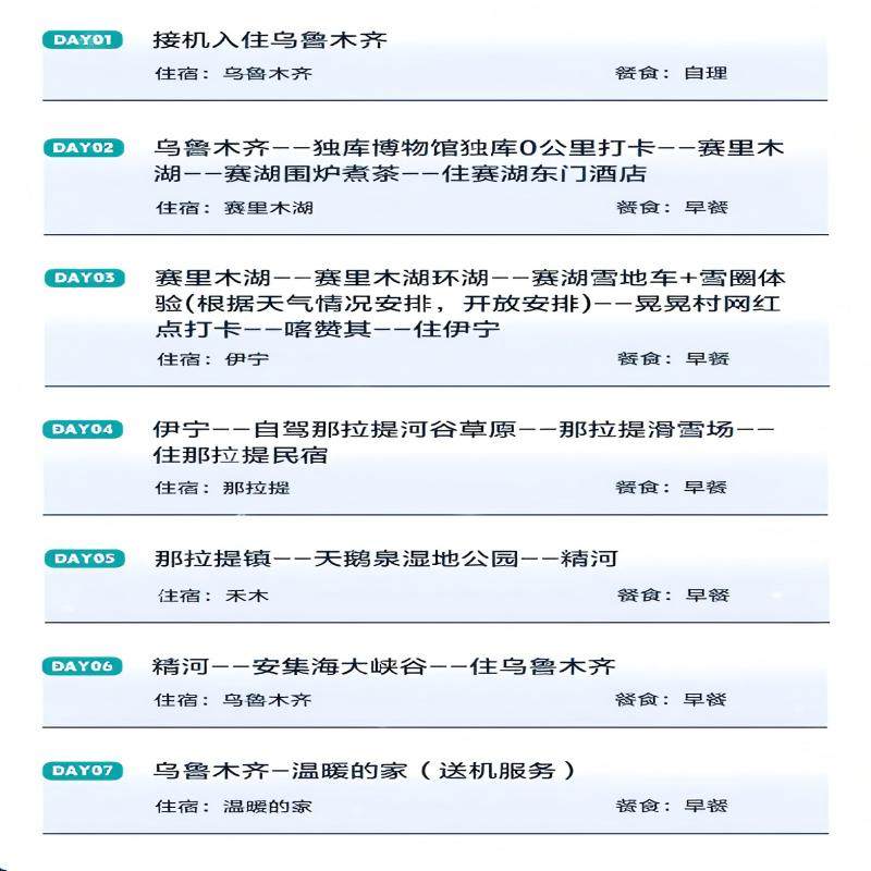 【全国出发】新疆旅游伊犁赛里木湖4钻酒店6人小包团1+1车纯玩7天