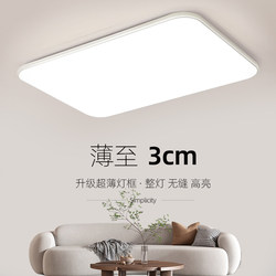 Led Ceiling Light Rectangular Living Room Main Light Ultra-Thin Ultra-Bright Large Light Modern Simple and Elegant New Whole House Lighting Fixtures