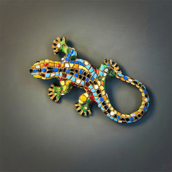 Magnetic Fun! Barcelona, Spain Mosaic Gecko Travel Souvenir Decorative Magnetic Refrigerator Magnet