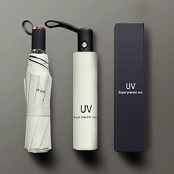 Uv Umbrella, Foldable, Dual-Use for Sun and Rain, Sunshade Umbrella, Thickened, Windproof, Large Size, Uv Protection