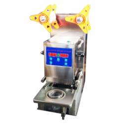 Automatic plastic cup sealing machine Cup sealing machine Hot sealing machine 95c small and simple rice wine/mung bean smoothie