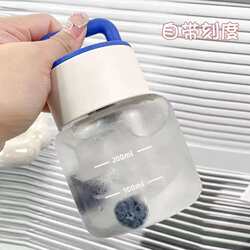 Simple Glass Cup with Large Capacity and Scale Markings, Portable Cold Drink Cup