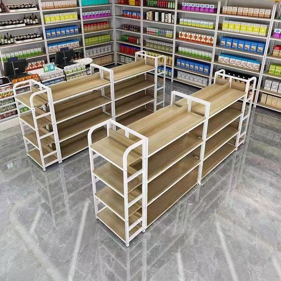 
Zhongdao Cabinet Supermarket Double-sided Display Cabinet Convenience Store Shelf Food Cosmetics Display Table Maternal and Child Running Display Cabinet