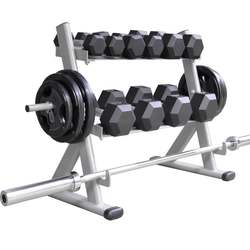 Home and Commercial Gym Fitness Equipment Professional Double-Layer Dumbbell Rack Hexagonal Round Fixed Dumbbell Display Rack