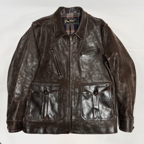 
Anti-velvet horsehide newsboy. Men's classic retro fashion trend classic hand-polished heavy-duty distressed leather jacket