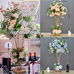 High-end light luxury artificial flowers wedding banquet table decoration hotel table flowers welcome KTV table silk flower ornaments