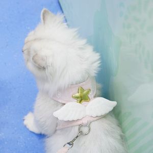 Angel wings Cat led a rope vest traction with dog kitten to go out to pull out of pet supplies
