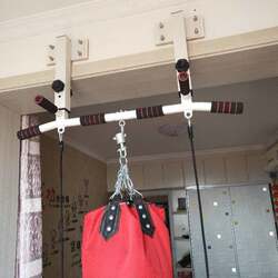 Household indoor horizontal bar wall pull-up punched beam single pole wall hanging bar children's ring fitness equipment