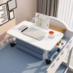 Foldable Bed Table, Enlarged Simple Computer Desk, Student Study Dormitory Multifunctional Small Table, Bedroom Dining Table