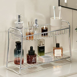 Bathroom Storage Rack with a High-End Feel for Organizing Shower Gel on the Sink Countertop, Bathroom Toilet Cosmetics Shelf