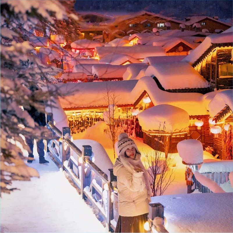 哈尔滨东北亚布力滑雪中国雪乡远东旅游横道河子4天3晚跟团游