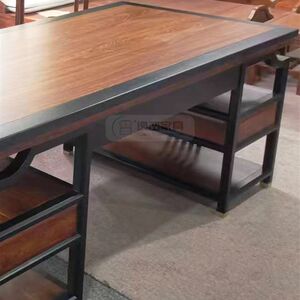 
New Chinese style desk and chair bookcase combination study desk west wing room Wuyue Suli Oriental Hui rosewood furniture