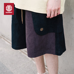 American ELEMENT skateboard street style shorts men's American sports trend loose casual five-quarter pants corduroy