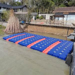 Plastic floating tube water fishing platform floating bridge floating tube wharf sports car motorboat berth special V -shaped tube
