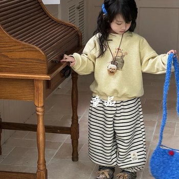 Girls winter sweatshirt suit 2025 new style