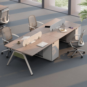 
New office furniture E0 level staff desk screen workstation combination light luxury staff desk four-person staff desk
