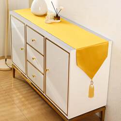 Table flag, coffee table flag, elegant, modern, simple style, light luxury, high-end dining table decoration, cover, cupboard, booth, fabric dustproof