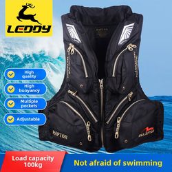 Ledi Raptor Multifunctional Sea Fishing Life Jacket Professional Fishing Vest Large Buoyancy Vest Rock Fishing Suit Fishing Equipment