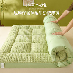 Milk Velvet Mattress Cover for Home Bedroom, Thickened and Fleece-Lined, Winter Warm Pad, Bedding for Student Dormitory Single Bed