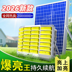 2026 New Model Solar Floodlight Outdoor Waterproof High-Power Lighting Street Light Rural Courtyard Super Bright Garden Light