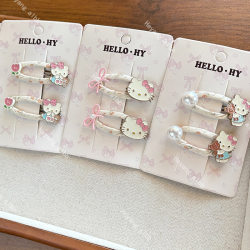 Korean Style New Elegant Cat-Shaped Hair Clip, Fashionable Sweet and Cool Bangs Side Clip, Versatile Hairpin Hair Accessory