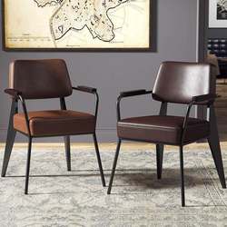 Creative retro dining chair cafe bar clear bar dining armchair industrial style iron leisure table and chair set