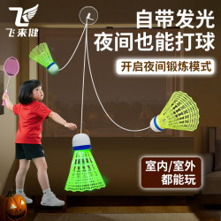 Badminton Single Trainer for Kidsren and Adults, One Person, Self-Playing Practice, Hanging Swing, Non-Picking Ball, Home Exercise