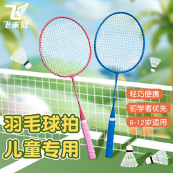 Badminton Racket Set for Adults, Students, and Beginners, Suitable for Children Aged 3-12, Durable Double Racket Set, Ultra-Light Carbon
