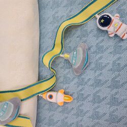 New children's cartoon lace cute spaceship space curtain decoration DIY accessories auxiliary materials curtain accessories