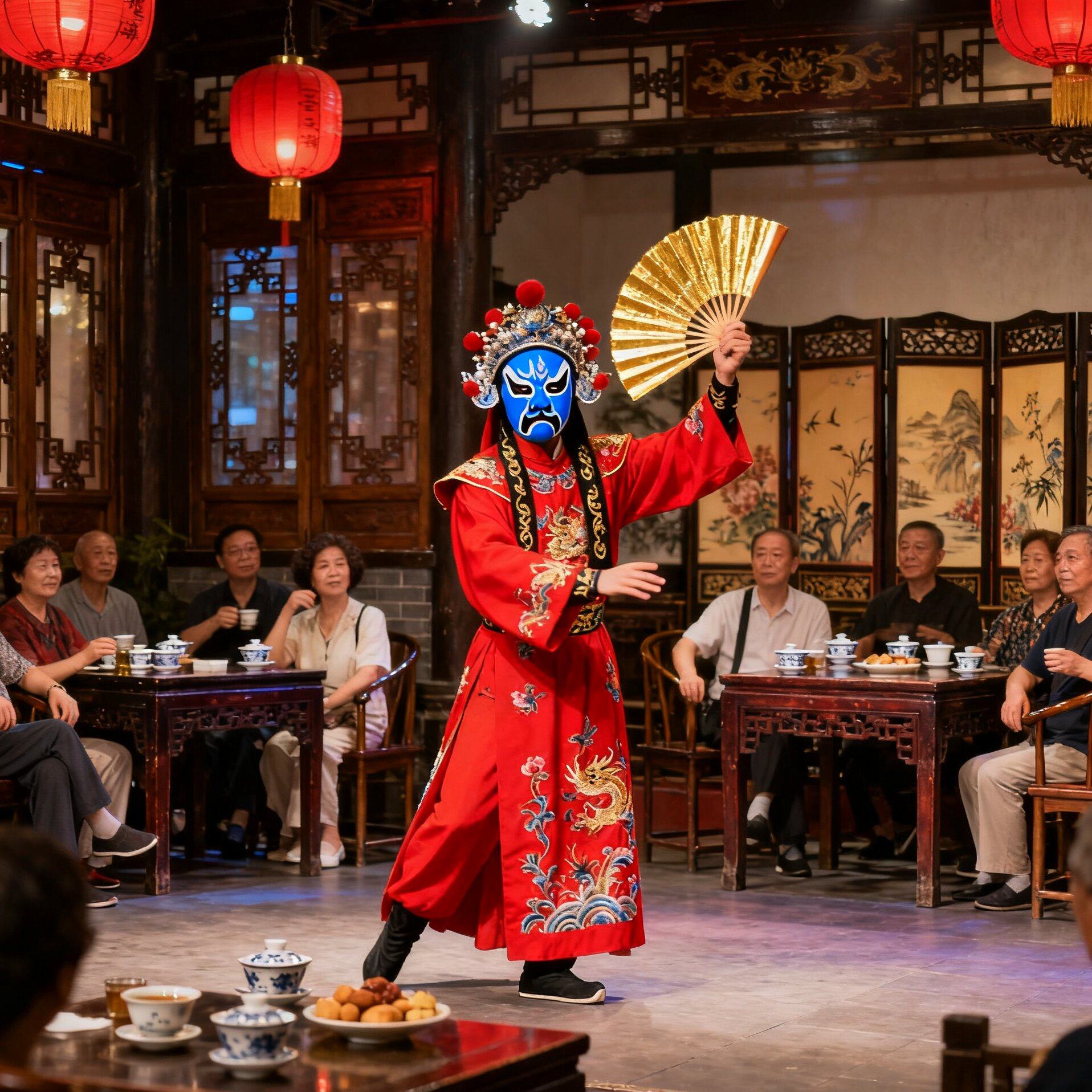 变脸喝茶重庆一日游9点出发洪崖洞长江索道磁器口渣滓洞十八梯轻