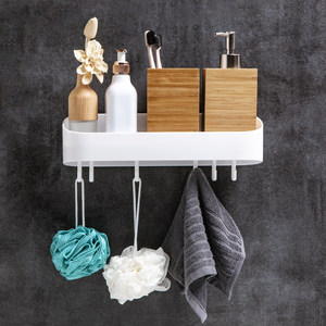 
Bathroom storage rack bathroom creative toilet washroom wall hanging punch-free with hook washbasin storage rack