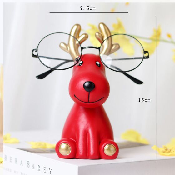 Creative Cute Deer Animal Glasses Shelves Glasses Shop Props Display Rack L Desktop Decorative Glasses Storage Rack