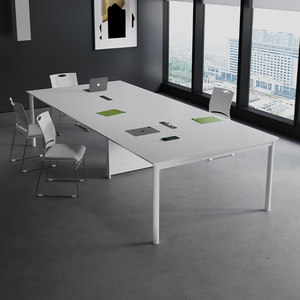 
Conference table modern simple large and small office desk thickened plate desktop long table conference room training table and chair combination