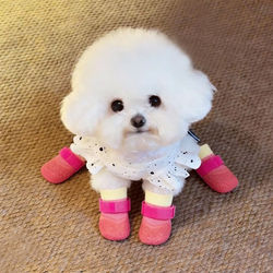 Dog Foot Covers for Outdoor Use, Soft-Soled, Non-Slip, Waterproof, Breathable, Anti-Dirt Shoes, Teddy, Bichon, Small Size Dogs, Wear-Resistant Pet Socks