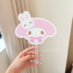 1 Cute Cartoon Fan for Girls, Handheld Pp Fan, Cute and Portable, Uniquely Shaped Hand-Cranked Fan, Cooling Fan for Summer