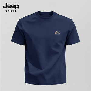 
Jeep men's pure cotton short-sleeved T-shirt summer new niche high-quality top design round neck men's clothing