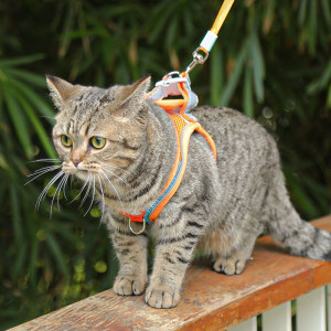 
Cat leash anti-break-out special mesh breathable adjustable vest-style cat rope harness