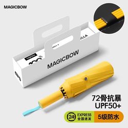 German 72-Bone Color-Blocking Series Fully Automatic Sun Umbrella, Dual-Use for Sun and Rain, Uv Protection, Foldable Large Umbrella