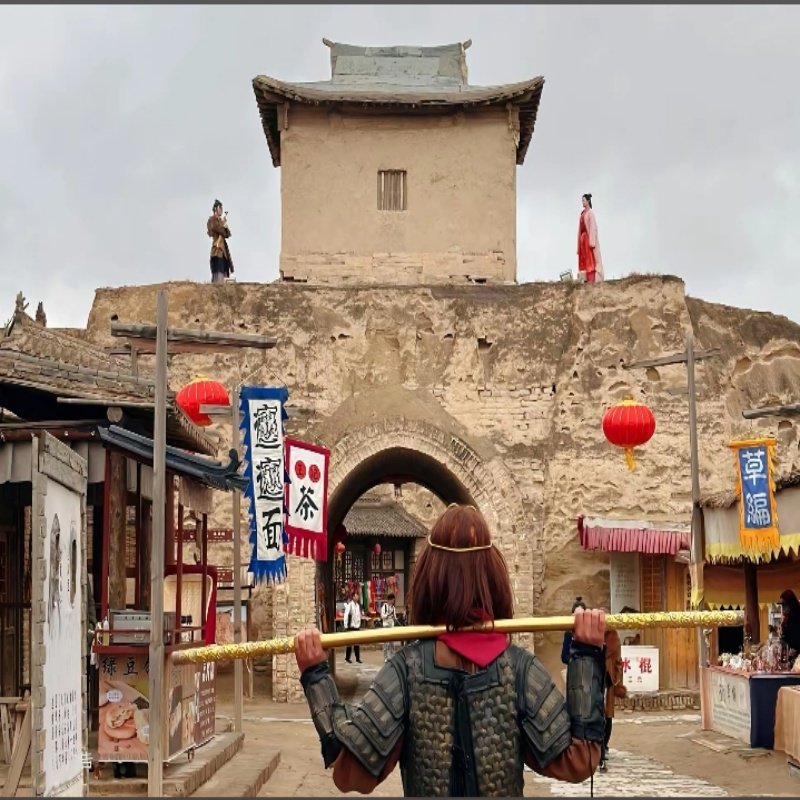 1日游银川西部影视城+贺兰山岩画+西夏陵(银川市内上门接)