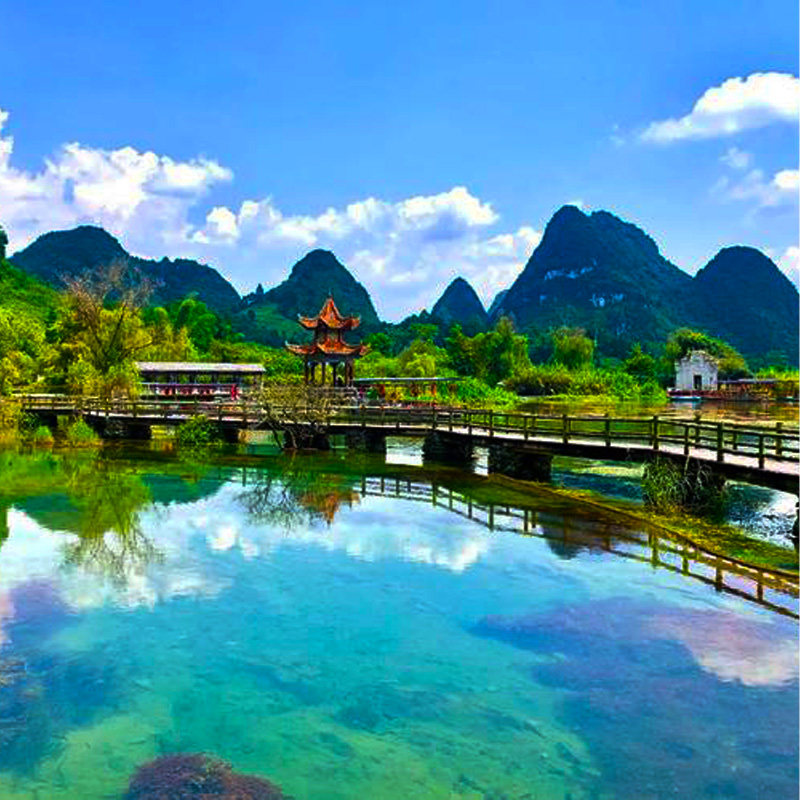 8人小团广西旅游德天瀑布明仕田园通灵大峡谷鹅泉3天2晚纯玩游