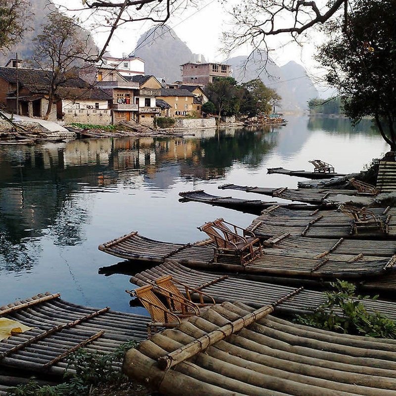 漓江四星船游船桂林阳朔一日游杨堤九马竹筏十里画廊遇龙河纯玩游