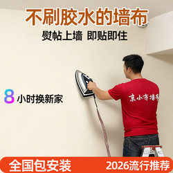Hot-Melt Wall Fabric with a High-End Feel, 2026 New Model, Seamless Whole-House Wallpaper for Bedroom and Living Room, Includes Installation Service
